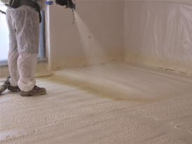 Mousse polyuréthane projetée